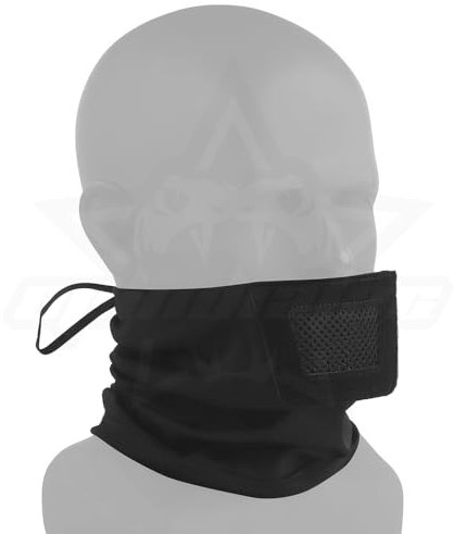 Masque de Chevalier Tactique Pliable, Demi-Masque de Protection for l'entraînement au tir et la pêche en Plein air(BK)
