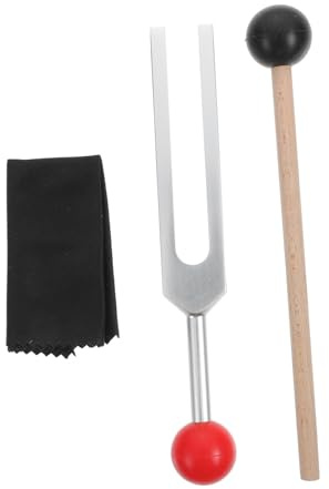 Toddmomy Stimmgabel 528hz aus Aluminiumlegierung mit Holzhammer und Reinigungstuch 4 Stück Geeignet als Geschenk für Meditation