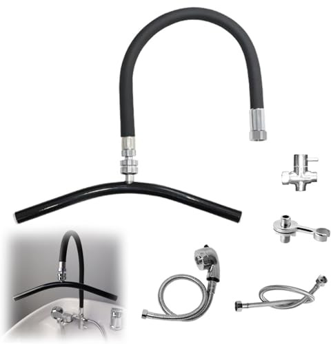 Head Spa Equipment, D'évier D'eau de Lavage de Cheveux Accessoires de lit de shampoing de Douche Cadre de Sortie d'eau de Cascade Réglable avec Tuyau de 60 cm pour Salon de Beauté