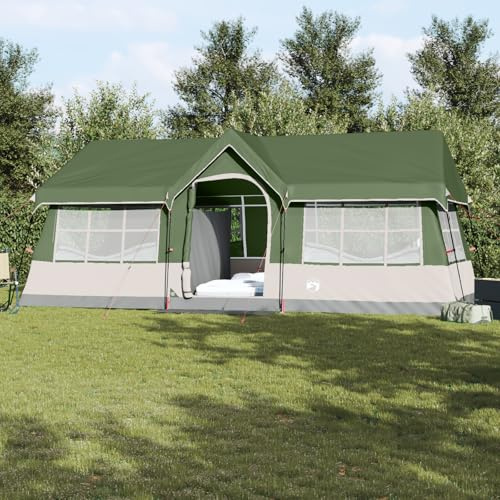 Générique Tente de Camping Verte avec fenêtres pour 12 Personnes, imperméable,Équipements Sportifs,Loisirs de Plein air,Camping et randonnée,Tentes,Vert,25.7 KG,4100700