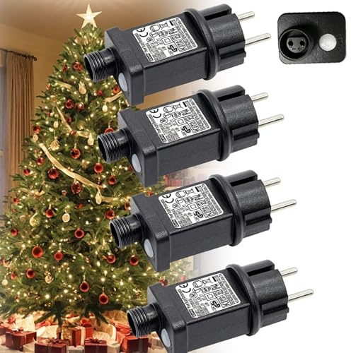 ZRZTM 4 unidades 31V 6W Fuente de Alimentación LED, IP44 Transformador Luces LED, Transformador Luces Navidad, 8 Modos Función de Memoria LE D Driver, para Luces de Hada, Guirnaldas Luces