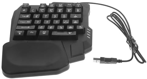 MOLUCKFU Clavier Rétroéclairé 35 Touches Noir Abs pour Jeu Vidéo | Format Compact, Saisie Précise, Installation Simple, Usage Chambre Étudiante, pour Jeunes