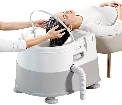 Head Spa Head Spa Equipment Home, Height adjustable, Portable Waterfall Massage, Japanese Waterfall Massage With casters for Salon/Home or Adults Disabled Pregnant Elderly Children