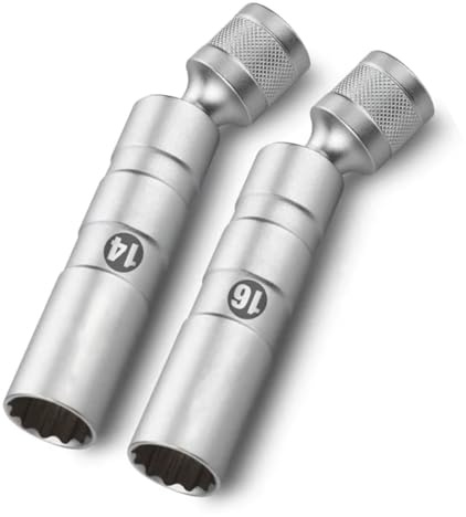 Tändstiftsnyckel, magnetisk tändstiftsnyckel, inbyggd och ersättningssats för bilreparation för utbyggnad av tändstift (14/16 mm)