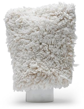S.M. Arnold Snow White Professional Heavy-Duty Chenille Wash Mitt 8 x 11 - Ultra-Soft, Absorbent, Scratch-Free Car Wash Glove with Cuff, Ideal for Auto Detailing, Car Care, and Home Cleaning