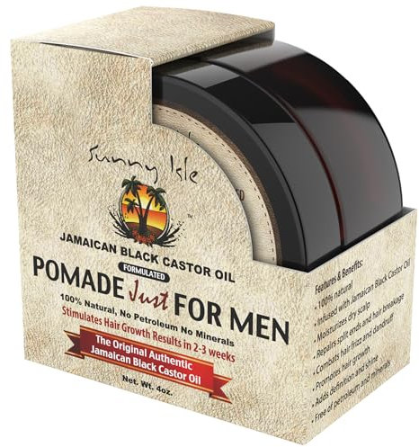 Sunny Isle Jamaican Black Castor Oil Pomade for Men, 4 oz