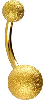 PIERCINGLINE Bauchnabelpiercing Chirurgenstahl Diamantoptik Piercing Bananabell Banane Farb & Größenauswahl