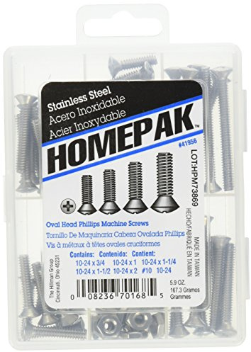 HOMEPAK 41956 Stainless Steel Oval-Head Phillips Machine Screw Assortment