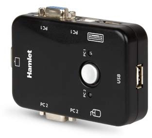 Hamlet Kvm Switch Per 2 Pc + 3 Usb+ Vga.