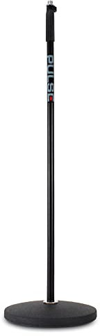 Pulse Black Retro Round Base Microphone Stand