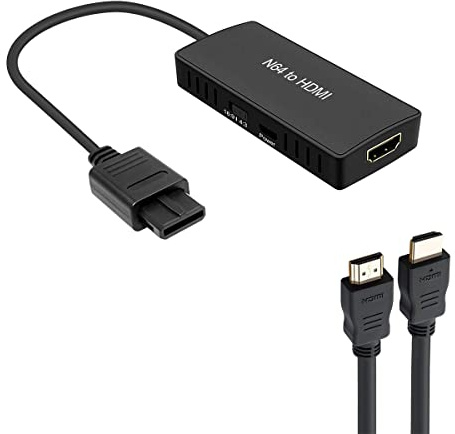 Y.D.F N64 to HDMI Converter Adapter Support 16:9/4:3 Conversion, HDMI Link Cable for N64 /SNES/NGC/SFC（Plug and Play）