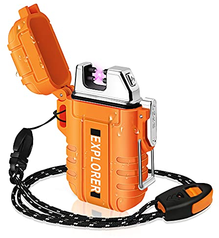 lafagiet USB Rechargeable Lighter, Waterproof Arc Lighters for Camping Hiking Outdoor Survival & Tactical