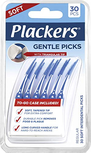 Plackers tandsticka, smidig, flexibel och slitstark, motverkar tandlossning, reseask ingår, 30 st
