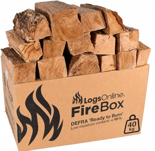 Kiln Dried Birch 40kg Fire Wood Logs, Under 20% Moisture, Ready to Burn | FSC certified, DEFRA Woodsure approved. Logs cut to approx 25cm, 8-15cm diameter.