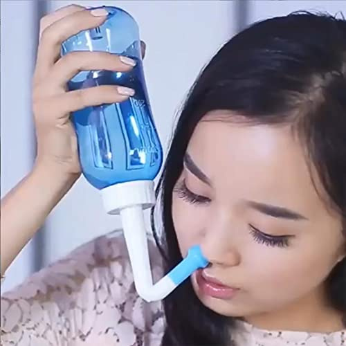 PEAMAN Nasenspülung, Neti-Pot-Flasche, medizinische Nasendusche, manuell, tragbar, Nasendruck-Spülset (Size : B 500ml)
