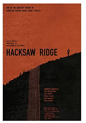 HDTS Movie Hacksaw Ridge Poster 6 Canvas Poster Wall Art Decor Print Picture Paintings for Living Room Bedroom Decoration Unframe: 16x24inch(40x60cm)