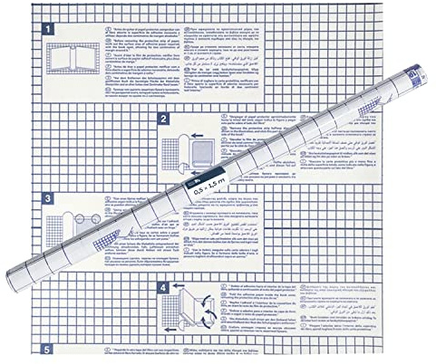 RAYLU PAPER – Selbstklebende Folie zum Laminieren von Büchern und Notizbüchern, 50 Mikron, transparentes gegossenes Polypropylen, das Ihre Schulmaterialien schützt (1,5 x 0,5)
