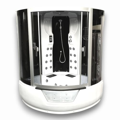 Baignoire-Douche balnéo massante blanc angle 150 x 150 cm – Montecarlo