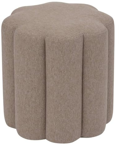 Atmosphera - Pouf a Forma di Fiore Floreale, Beige - 38 x 40 cm, Stile Bohémien - Seduta Extra per Soggiorno, Camera da Letto