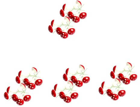 Warmhm 48stücke Rote Pilz Weihnachtsbaum-hängedekoration Für DIY Festtagsverzierungen Für Zuhause Garten Und Partys