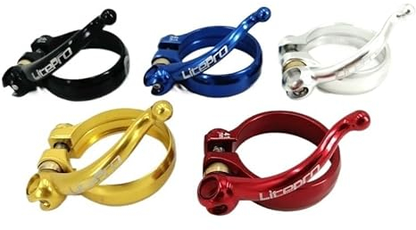 wangfq Sattelklemme Sattelstützenklemmen 41mm 40mm Aluminiumlegierung Sitzrohrklemme for Faltrad Elektrofahrrad Sattelklemme (Color : 40mm Gold 1pcs)