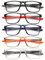 Hubeye 5 Paia Occhiali da lettura Sportivo da Uomo e Donna Lettore Ultraleggero Quadrato Confortevole Flessibile Occhiali Anti luce blu 2.50