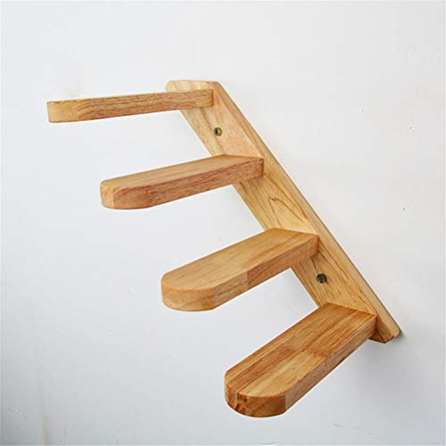An der Wand montierte Kletterleiter für Katzen, Holztreppe, Sprungplattform, Klettergerüst für Katzen, Sprungbrett für Kätzchen, DIY-Haustiermöbel, Kratzbaum (Farbe: A, Größe: 40 x 22 x 6 cm) (A 40 x