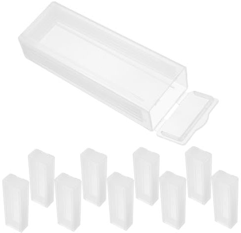 OKUMEYR 10stücke Mikroskop-objektträger-box Mit Fächern Kunststoff-glashalter Organizer Für Objektträger Rechteckige Aufbewahrungsbox Mikroskop-zubehör