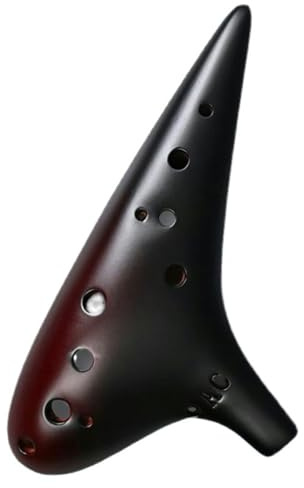 Okarina-Instrument Unglasierte, Geräucherte Okarina, 12-Loch-AC-Okarina, Mittlerer C-Ton, Geeignet Für Anfänger