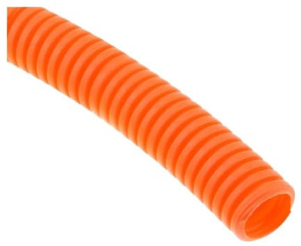 UYFRD 300cm Black/White/Gray/Orange PP Insulated Corrugated Pipe Wire Threading Hose Plastic Corrugated Pipe Protective Sleeve 7mm-28mm(Orange Closure,OD 10mm x 3 Meters)