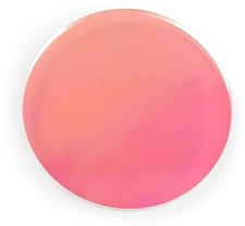 Acrylglas GS Scheibe, 3 mm dick, Ø 100 mm, Pink/Gelb Irisierend | Farbiges gegossenes Acrylglas mit irisierender Wirkung; gut geeignet für Lichtobjekte, Modellbau, Displays und Zuschnitte