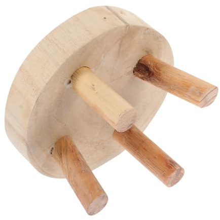 Toyvian Holzschemel Blumentopfhalter, Niedriger Hocker für Zimmerpflanzen | Modernes Design, Kleiner Pflanzenständer für Schlafzimmer und Küche, Geeignet für Bonsai und Zimmerpflanzen