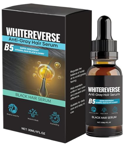 Whitereverse Anti-Greying Hair serums, Wiederherstellen Nahrhaftes Haarserum, 30 Ml Leichte Feuchtigkeitsfeuchtigkeitsabtropfen Rückgängig, Für Dickere, Längere Haare