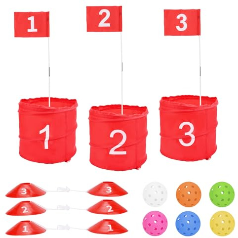 lasuroa Loch-Bucket-Golf-Spielset für den Garten, Golfspiele im Hinterhof Übungsunterhaltung Eltern-Kind-Interaktion für Erwachsene, Kinder, Rasen, Strand, Hof, Campingpark