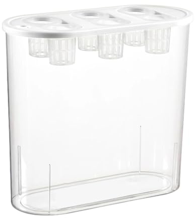 Ronyme Boîte de Culture hydroponique, conteneur de Plantation pour système hydroponique, 6 Trous, Facile à Utiliser, boîte de Plantation hydroponique, Blanc