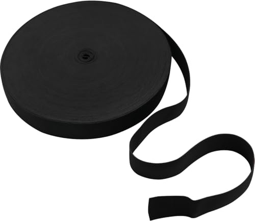 LIAVOP 40 metros de cinta de goma de 30 mm de ancho, cinta de goma negra para costura, apta para cinturones, cinta de goma para sastres (se vende por metros), adecuada para modificaciones, pelucas y