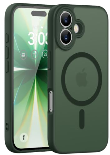 ORDA für iPhone 17 Hülle, Kompatibel mit MagSafe, Grün | Vollständiger Kameraschutz, Stoßfest Kratzfest Haltbarkeit, Transluzente Rückseite, Matt Magnetische Handyhülle