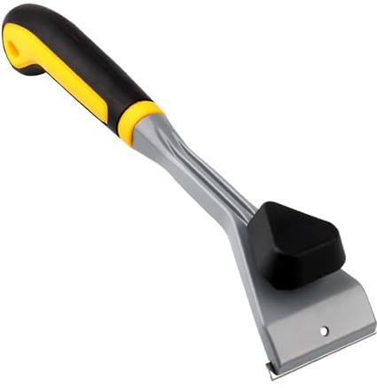 Carbide Paint Scraper, Heavy Duty Wood Scraper with 63mm Double-Edged Tungsten Carbide Blades Anti-Slip Paint Scraping Tool with Ergonomic Soft Grip for Cabinet Window Door Removing Varnish Glue Rust