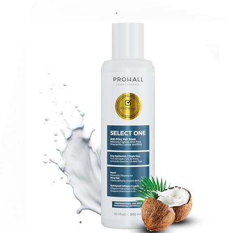 Select One Keratina Para Alisar el Cabello-Tratamiento Alisado Brasileño Sin Formol en Casa-300ML/10.1Oz-Hasta 6 Meses de Duración-Transforma tu Cabello en Mechones Lisos y Suaves-Prohall Professional