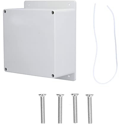 Power Junction Box, ABS Plastic Wiring Enclosure, Electrical Junction Box for DIY Electronic Projects, Surface Mounted with Metal Screws, 160x160x90mm