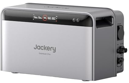 Jackery SolarVault 3 Pro Balkonkraftwerk mit Speicher, 1200W Ausgang, 4000W PV-Eingang, 4 MPPT, erweiterbarer Solarspeicher 2,52–15,12kWh, Plug & Play