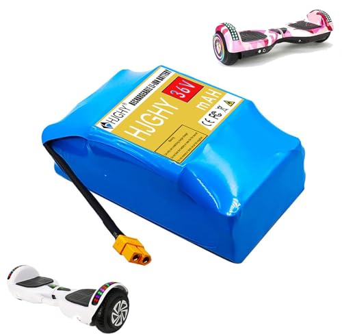 HJGHY Batería de Coche suspendida de 36 V, 4,4 Ah y 5,2 Ah para Hoverboard. Baterías de Litio de 36 V para Scooters y Kits de Motor de Hoverboard de 0 a 187 W.,36v5.2ah