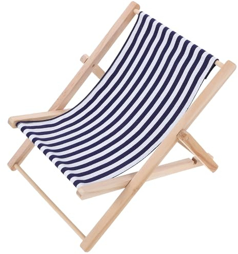 PERSELOSO Soporte Práctica para Móvil de y Silla de Madera Teléfono Playa en Lona, Única Diseño Adorable y Artesanía de Escritorio