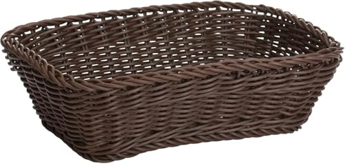 Westmark Mehrzweck-Korb, geeignet für Hotel und Gastronomie, Rechteckig, ca.31 x 21 x 9 cm, Synthetikfaser, Saleen Edition, Braun, 02020206101