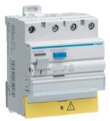 interrupteur différentiel hager - 40a - 30 ma - 3 pôles + neutre - type hpi - vis / vis