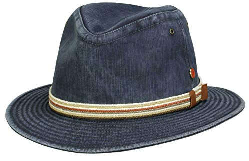 Mayser Menowin Traveller Outdoorhut UV-Schutz aus Baumwolle - Jeans (5002) - 55,5 cm (55)