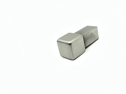 ProDiva QUADRATUM Eckstück - Edelstahl V4A Premium Qualität - Außenecke, Abschlussecke, Quadratprofil (Gebürstet, 11 mm)
