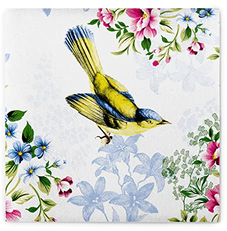 Mank GmbH Airlaid Servietten 40x40 cm Premium Einweg Serviette stoffähnlich und saugstark perfekt für Hochzeit & Partys 50 Stück Frühling Lenz Frühlingsservietten