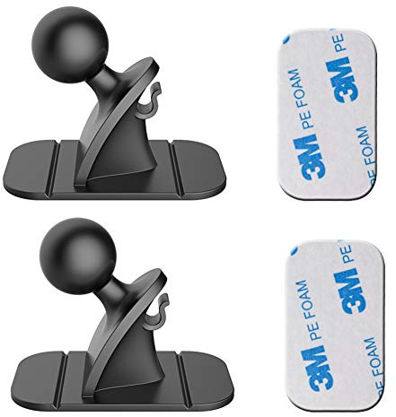 YIANERM Supporto per accessori base con 3M autoadesivo testa a sfera 17mm universale utilizzato per accessori per supporto telefono auto (Nero)