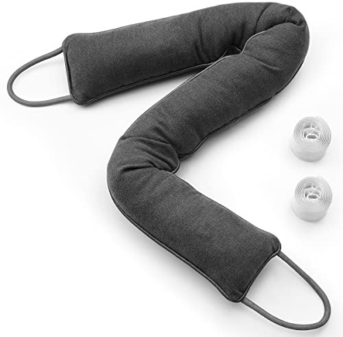 Tuffen Door Draft Stopper, 37 Inch Weighted Under Door Noise Cold Air Blocker, Heavy Duty Sound Proof Draft Guard Gap Snake for Bottom of Doors and Windows, 2.3lbs (Grey)
